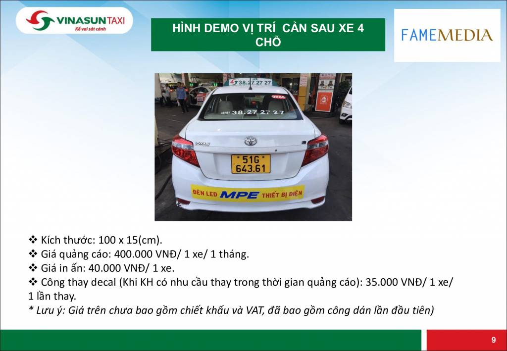 HÌNH DEMO VỊ TRÍ CẢN SAU XE 4 CHỖ
