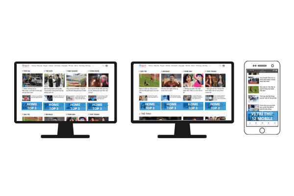 Chi phí quảng cáo trên Zing vị trí Home Page Top 3