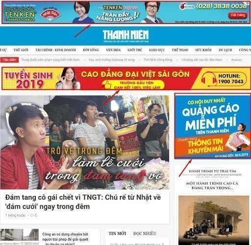 bảng giá quảng cáo báo thanh niên