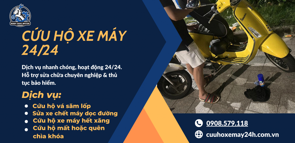 Cứu hộ xe máy lưu động TpHCM