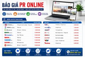 Bảng giá booking báo online