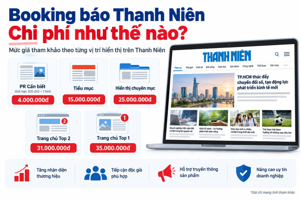 Booking báo Thanh Niên – Chi phí như thế nào?