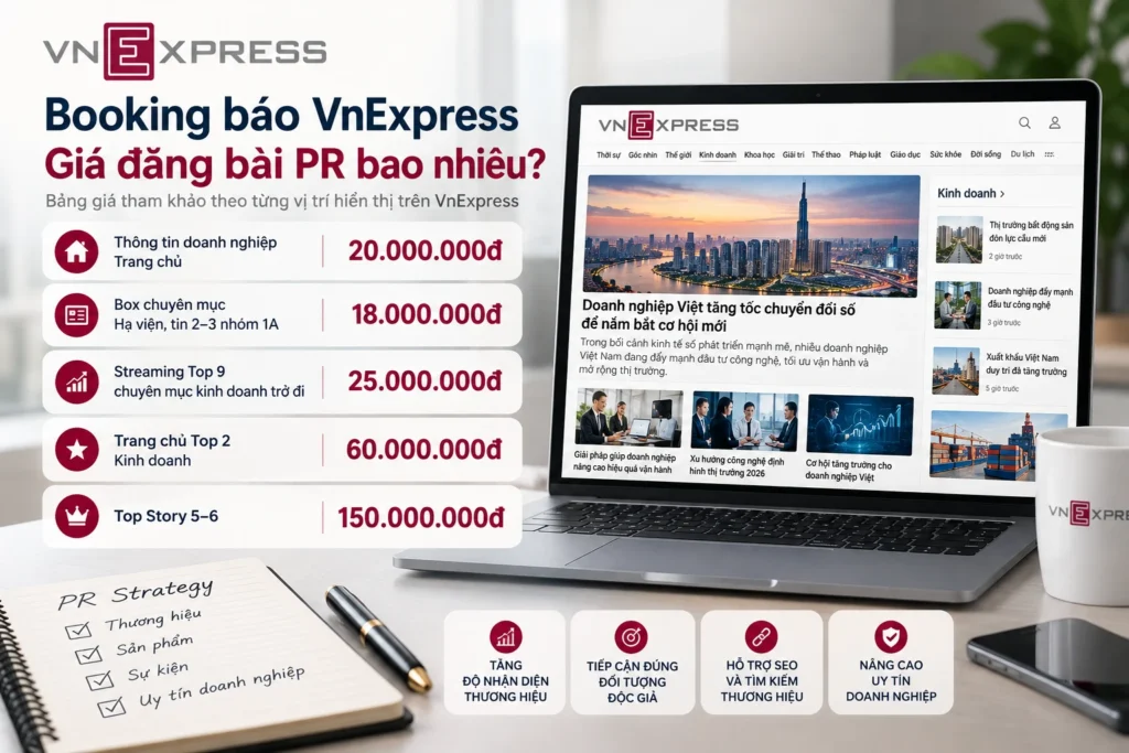 Booking báo VnExpress – Giá đăng bài PR bao nhiêu?