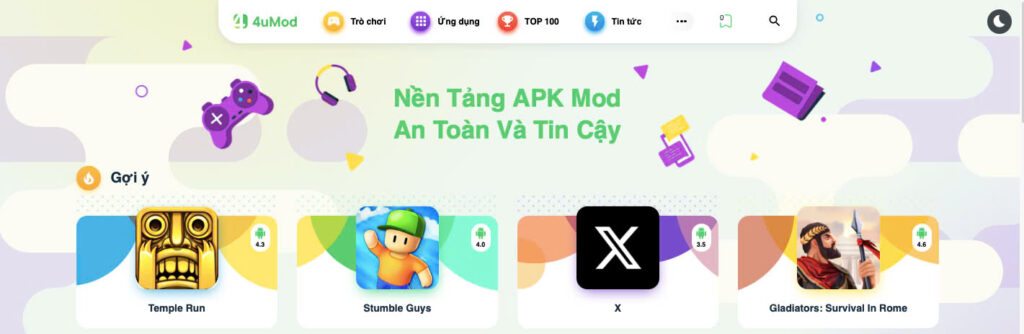 Lợi ích của việc sử dụng 4uMod để tải APK MOD