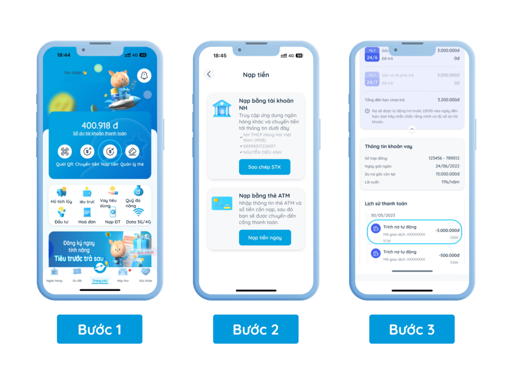 Thanh toán khoản Vay tiêu dùng