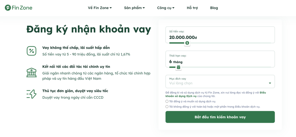 app vay tiền online FINZONE
