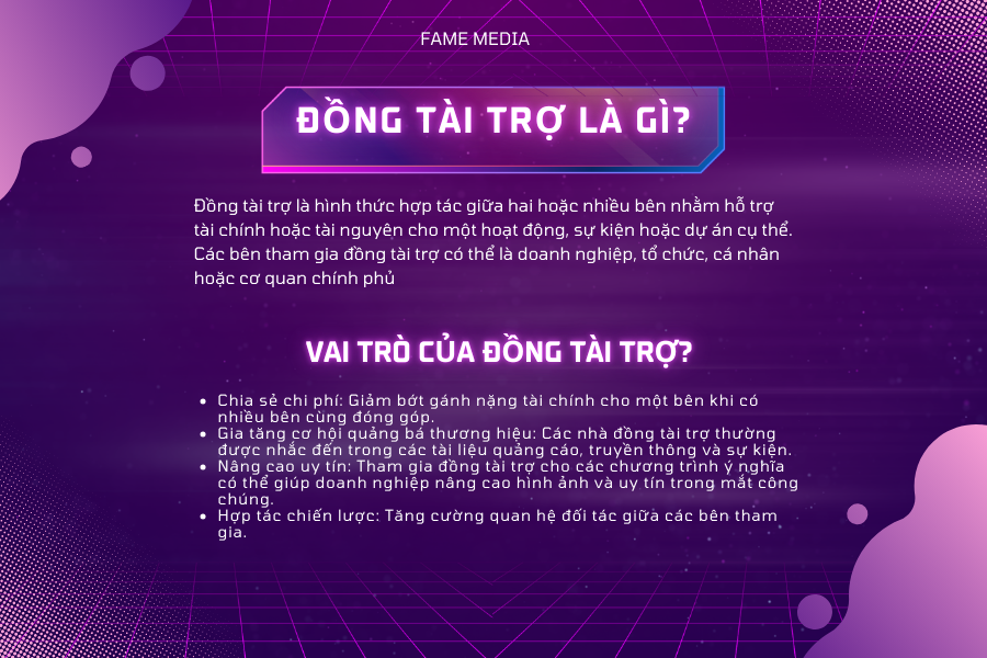ĐỒNG TÀI TRỢ LÀ GÌ