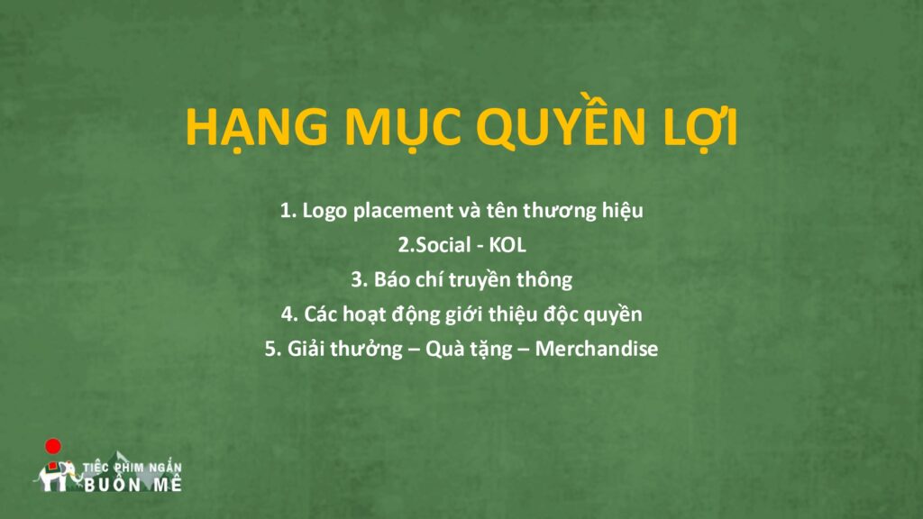 Quyền lợi khi tài trợ cho sự kiện tiệc phim tại Buôn Ma Thuột