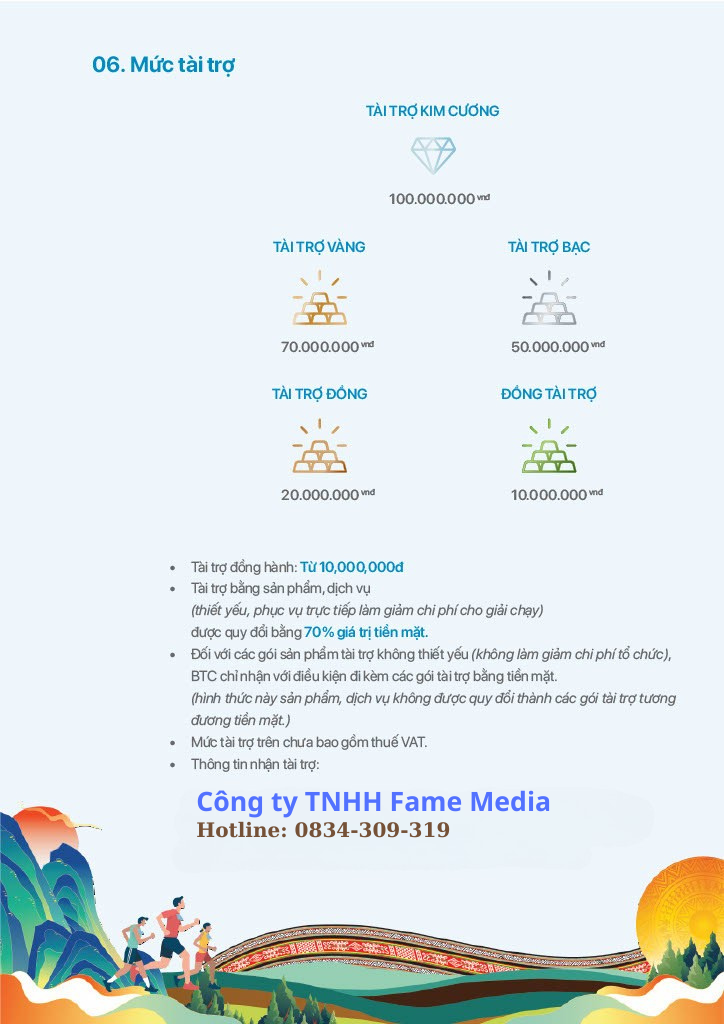 mời tài trợ sự kiện giải chạy marathon
