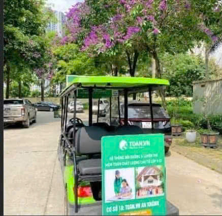 Quảng cáo xe điện Tuk Tuk Vinhomes Smart City Tây Mỗ Hà Nội