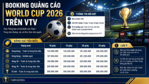 Bảng giá quảng cáo booking World Cup 2026