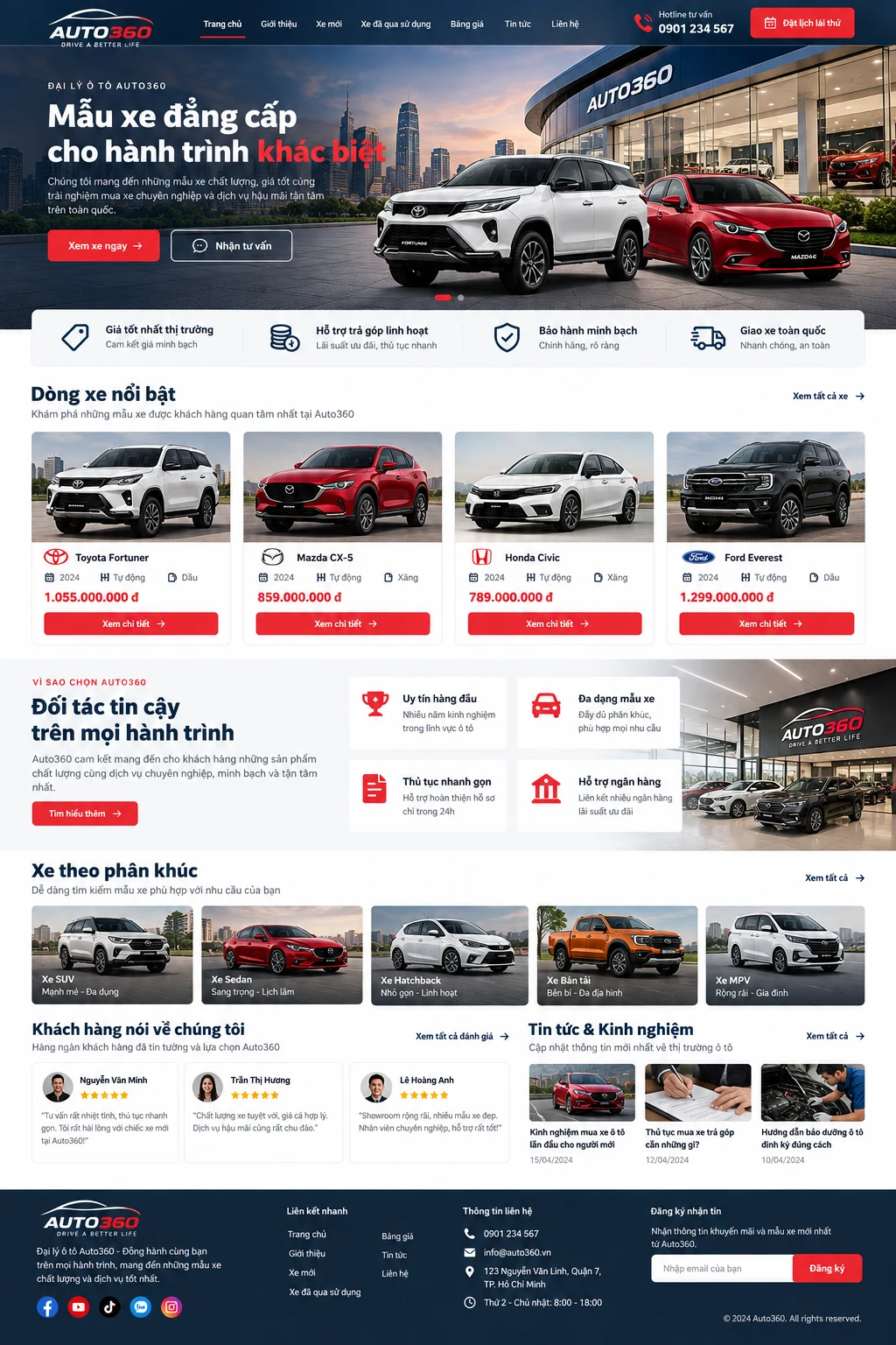 Thiết kế website bán ô tô