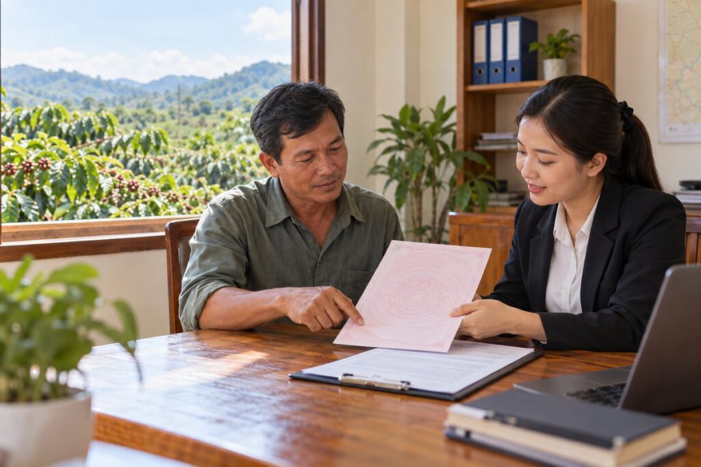 Cầm giấy chứng nhận quyền sử dụng đất Đắk Lắk