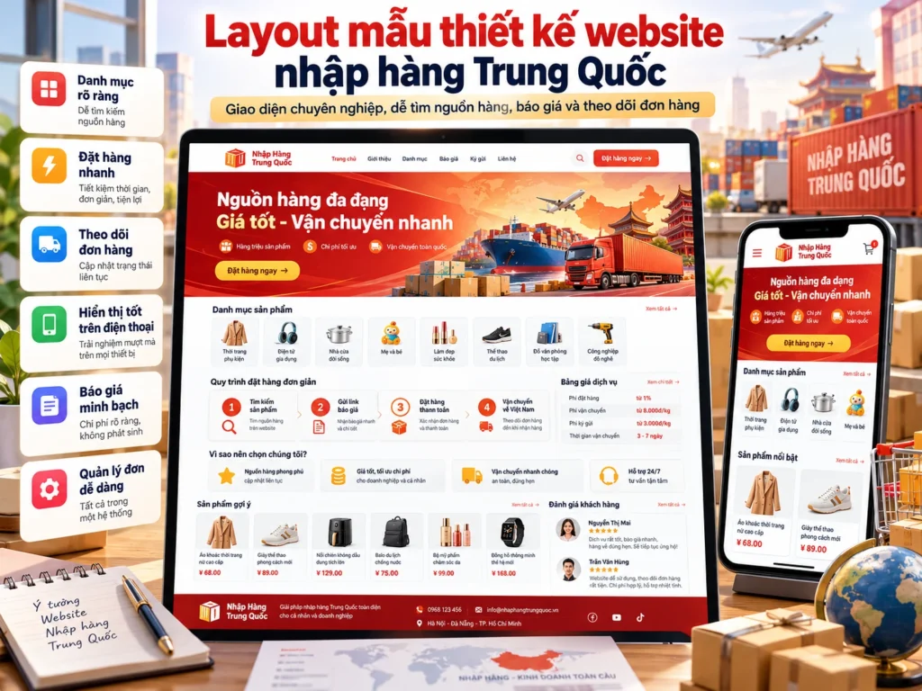 Thiết kế website nhập hàng Trung Quốc