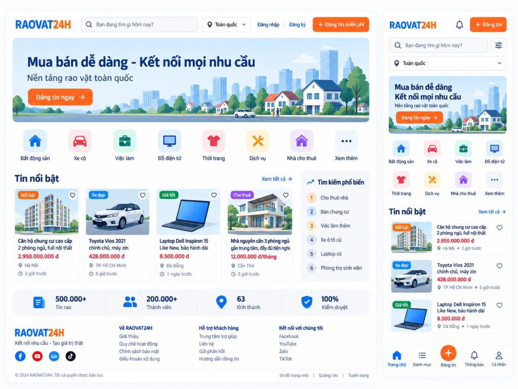 Thiết kế website rao vặt