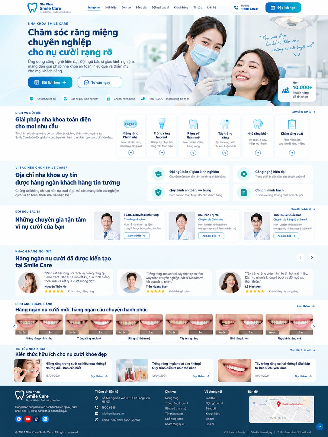 Thiết kế website nha khoa