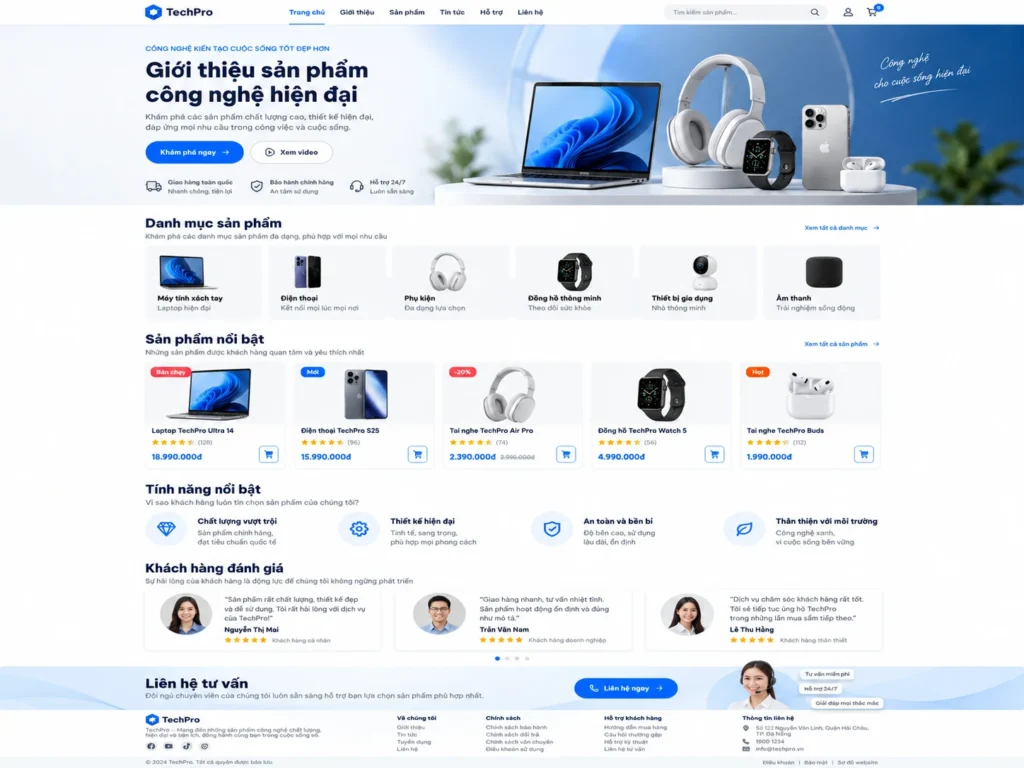 Thiết kế website giới thiệu sản phẩm