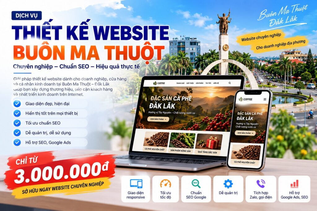 thiết kế website Buôn Ma Thuột