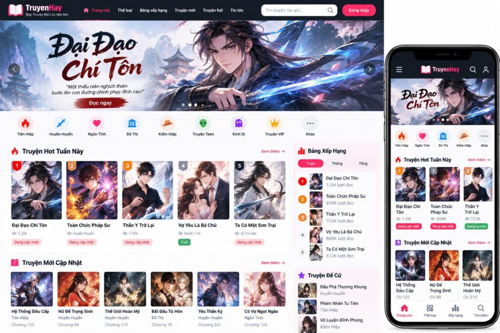 Thiết kế website đọc truyện