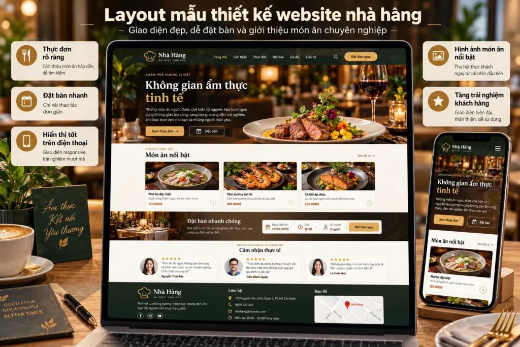 Thiết kế website nhà hàng