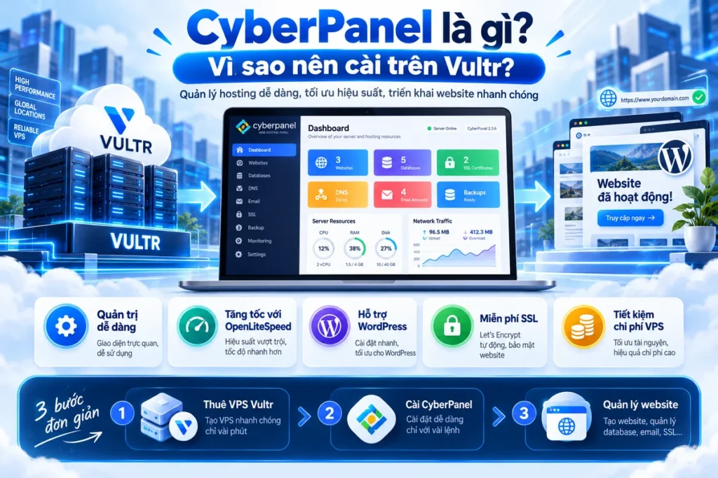 CyberPanel là gì? Vì sao nên cài trên Vultr?