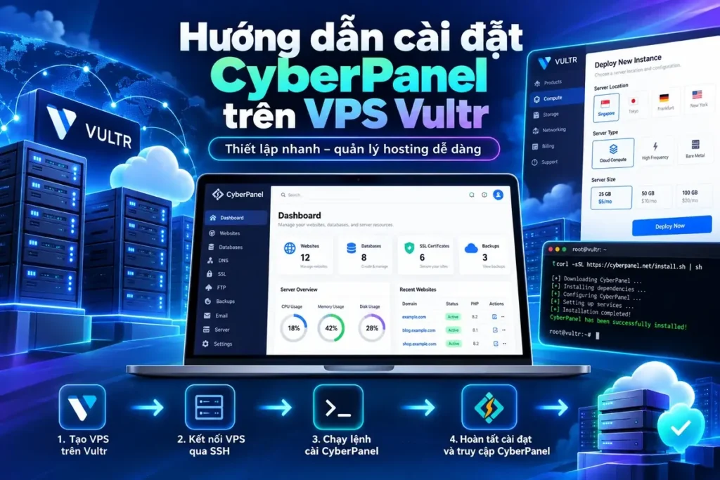 Hướng dẫn cài đặt CyberPanel trên VPS Vultr
