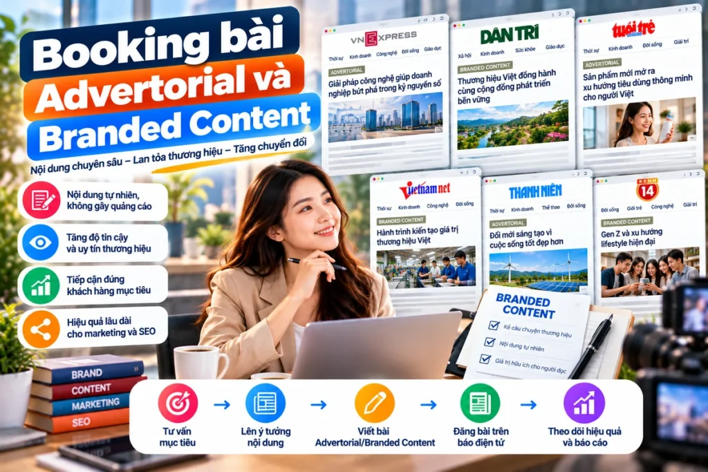 Booking bài Advertorial và Branded Content