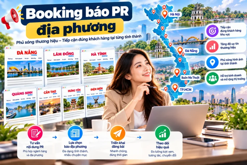 Booking báo PR địa phương