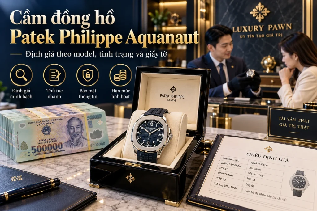 Cầm đồng hồ Patek Philippe Aquanaut