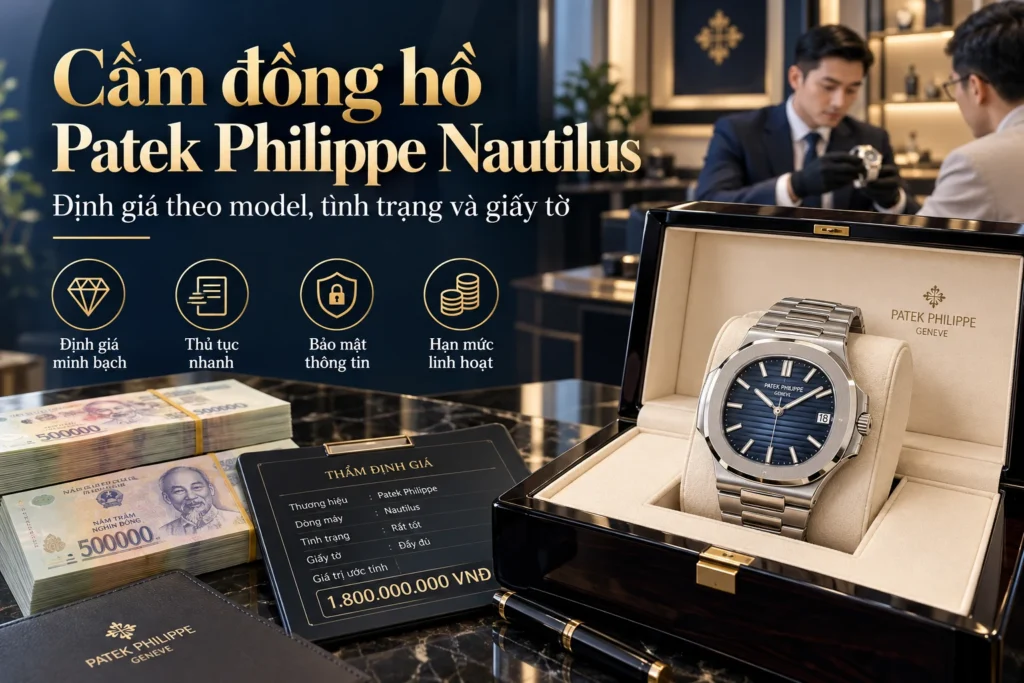 Cầm đồng hồ Patek Philippe Nautilus