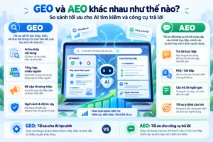 GEO và AEO khác nhau như thế nào: 7 Khác Biệt Người Làm SEO Cần Biết