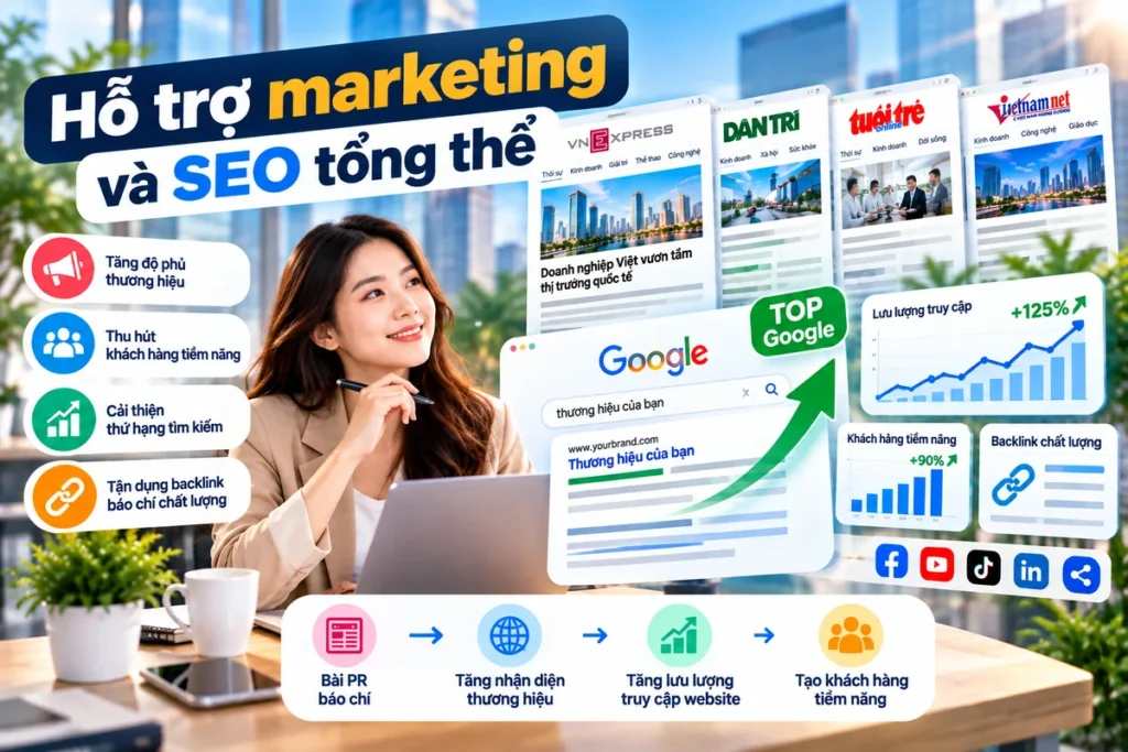 Hỗ trợ Marketing và SEO tổng thể