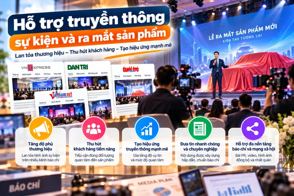 Hỗ trợ truyền thông sự kiện và ra mắt sản phẩm