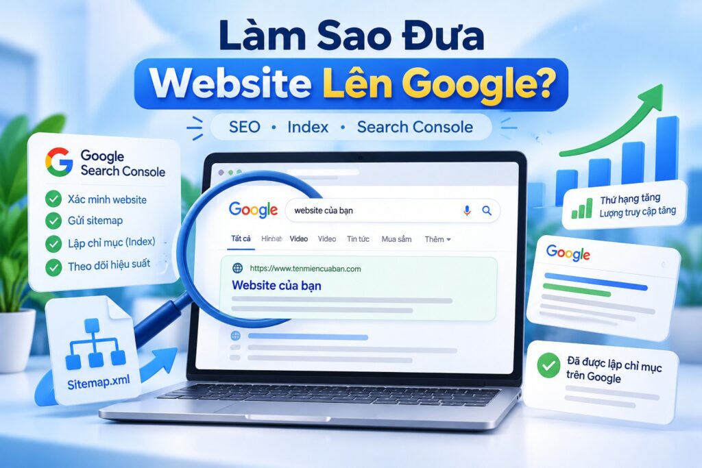 Làm sao để đưa website lên Google