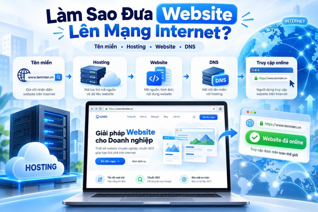 Làm sao để đưa website lên mạng Internet?