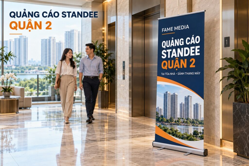 Quảng cáo standee Quận 2