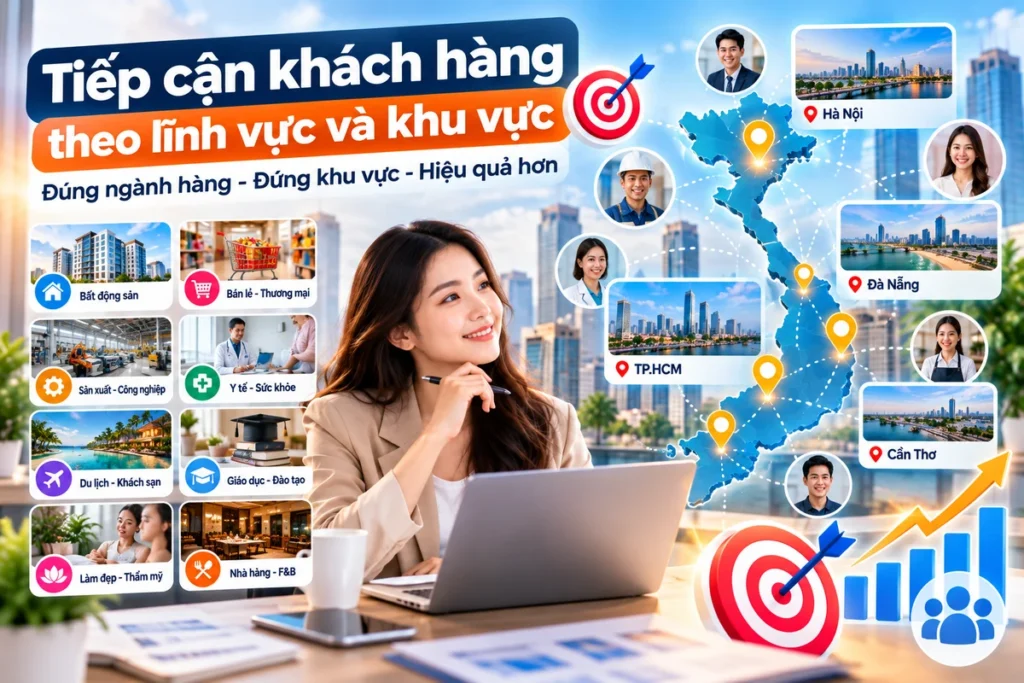 Tiếp cận khách hàng theo lĩnh vực và khu vực